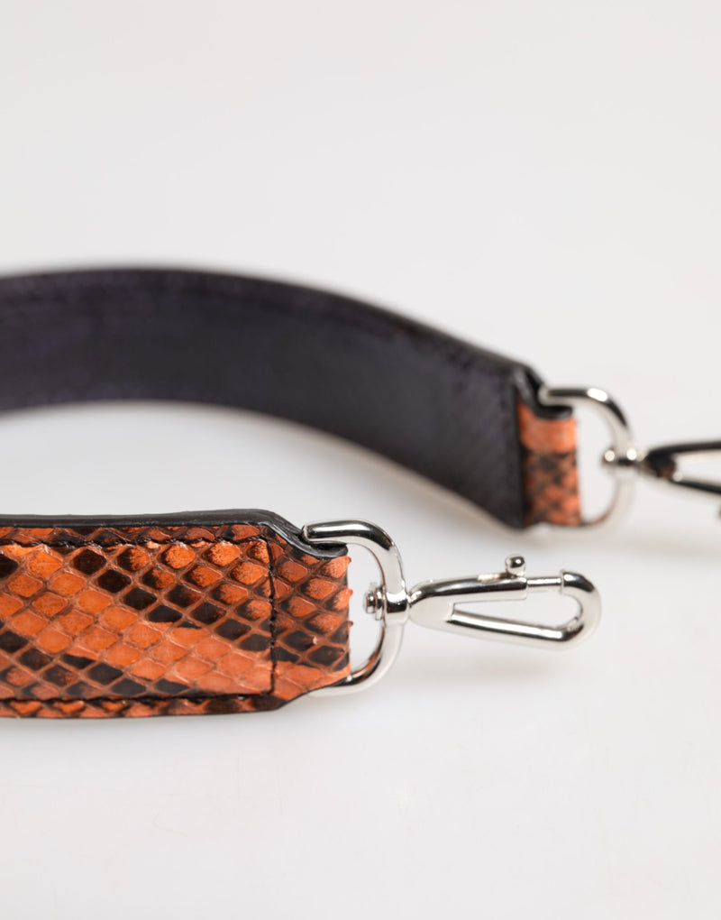 Dolce & Gabbana Sac en Cuir Python Orange avec Bandoulière