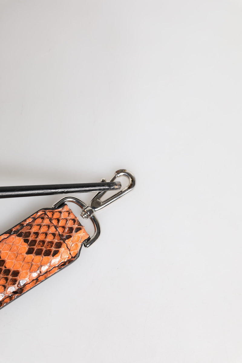 Dolce & Gabbana Sac en Cuir Python Orange avec Bandoulière