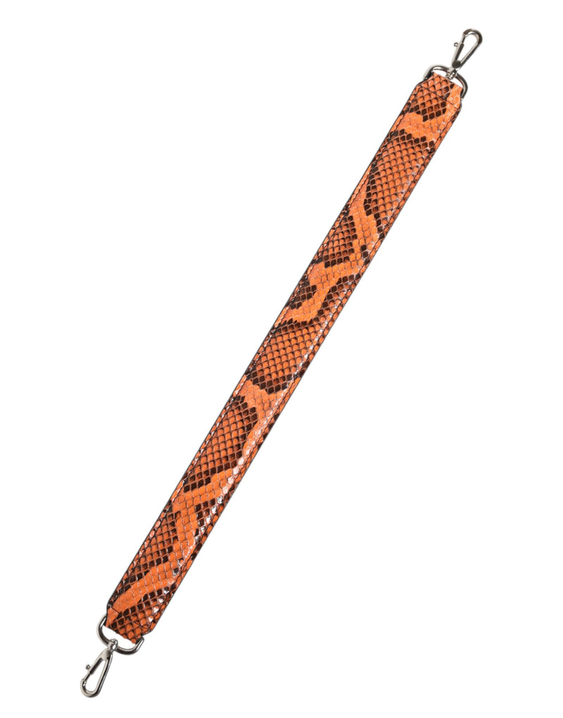 Dolce & Gabbana Sac en Cuir Python Orange avec Bandoulière