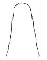 Dolce & Gabbana Black Leather DG Logo Chain Bag Shoulder Strap