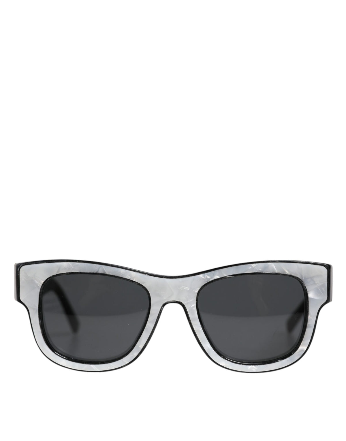 Dolce & Gabbana DG4379 Lunettes de Soleil en Acétate Blanc Perle