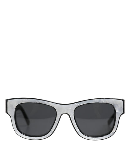 Dolce & Gabbana Pearl White Acetate Frame Domenico Deep Shades Zonnebril