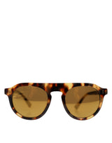 Dolce & Gabbana DG4306 Brown Acetate Round Leopard Print Sunglasses