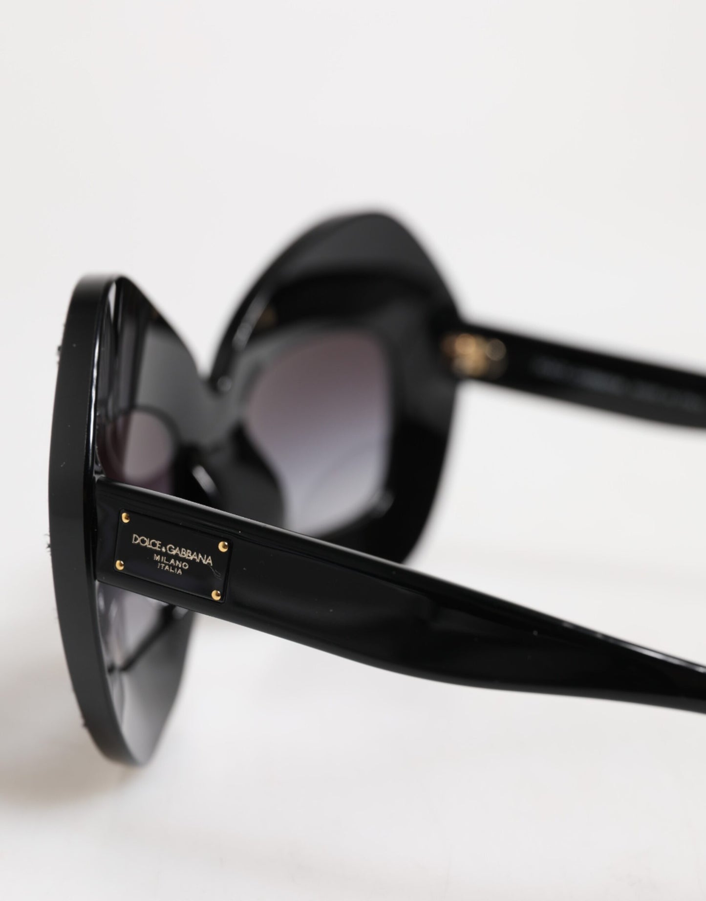 Dolce & Gabbana Zwart Wit PIED DE POULE Print Oversized Shades Zonnebril