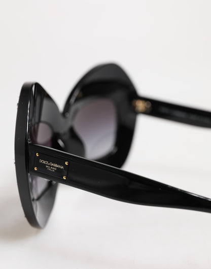 Dolce & Gabbana Zwart Wit PIED DE POULE Print Oversized Shades Zonnebril