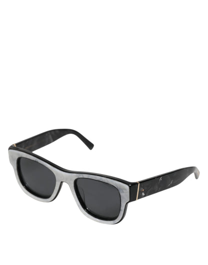Dolce & Gabbana Pearl White Acetate Frame Domenico Shade Zonnebril