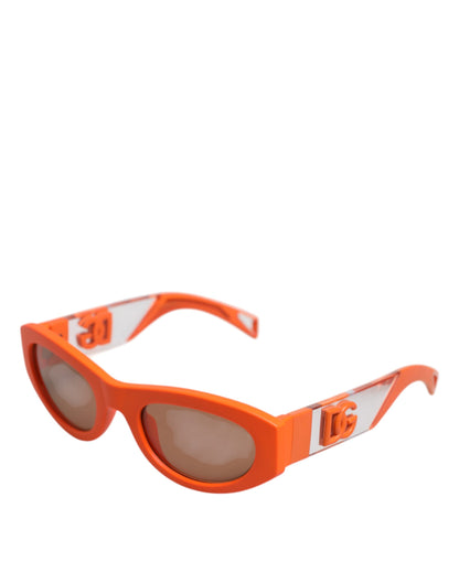 Dolce & Gabbana Orange Reborn To Live Oval Frame Logo Eyewear Zonnebril