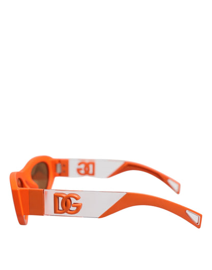 Dolce & Gabbana Orange Reborn To Live Oval Frame Logo Eyewear Zonnebril