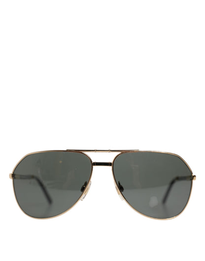 Dolce & Gabbana Gold DG2106K Pilot Frame Getinte Lens Gepolariseerde Zonnebril