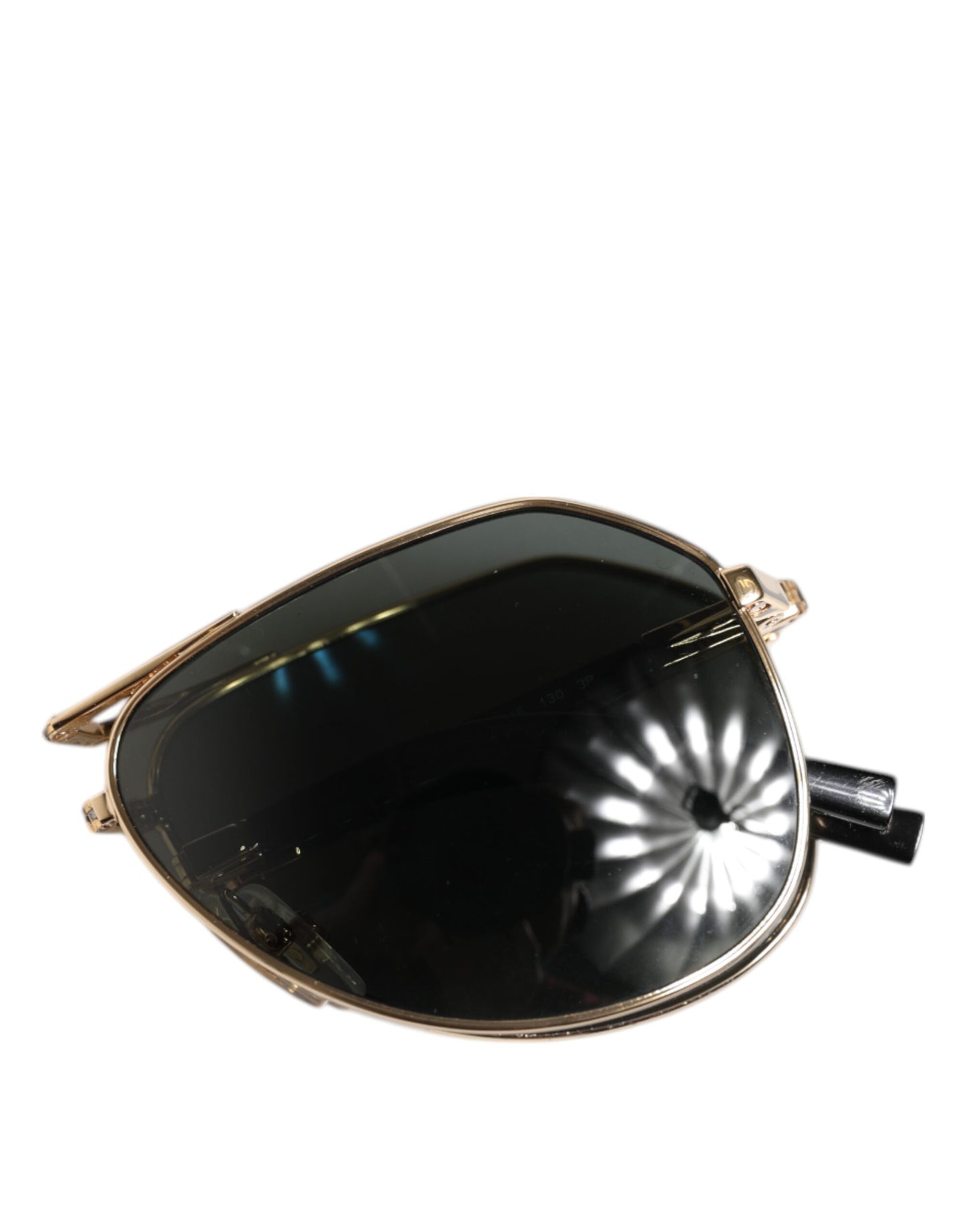 Dolce & Gabbana Gold DG2106K Pilot Frame Getinte Lens Gepolariseerde Zonnebril
