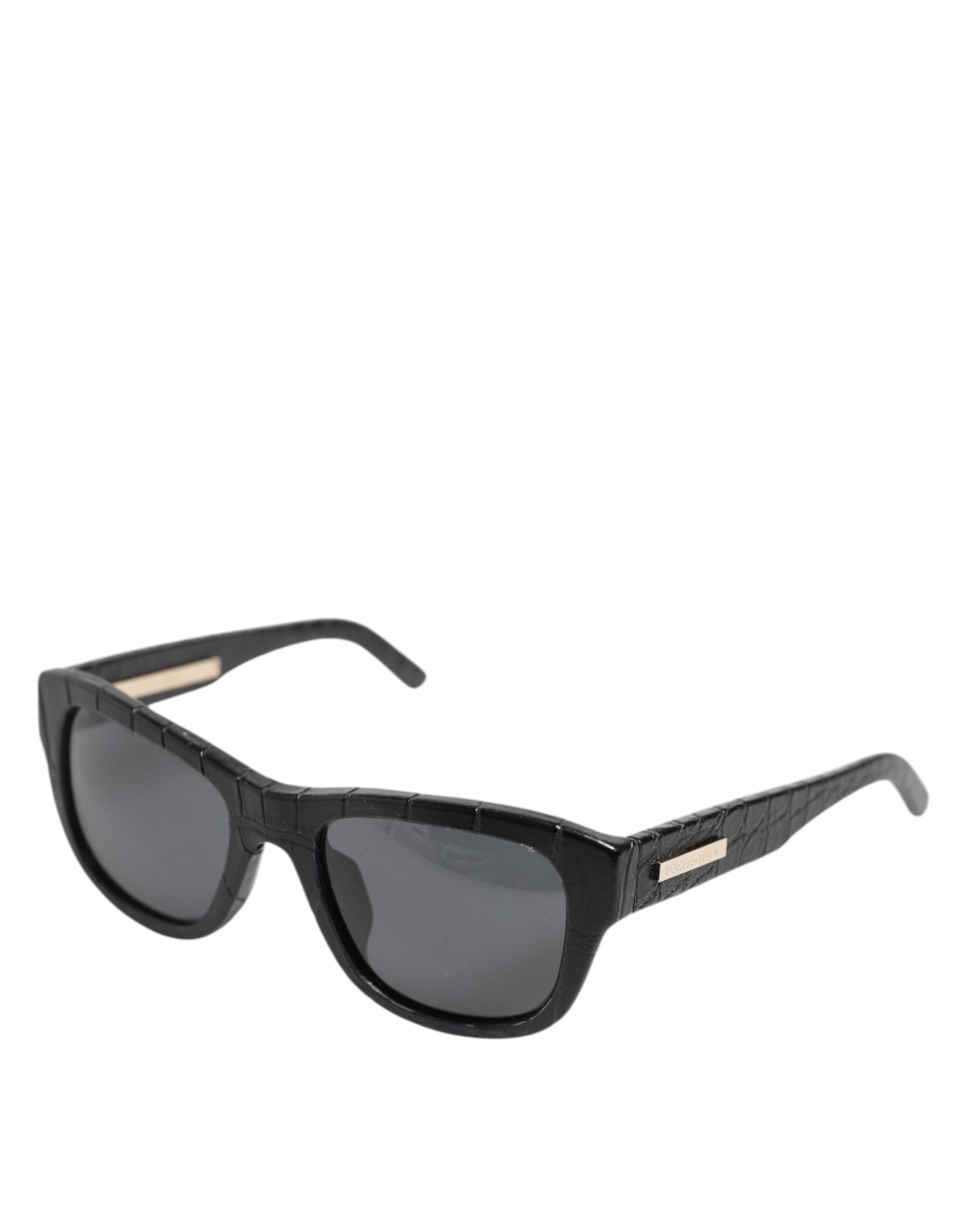 Dolce & Gabbana zwart leren montuur DG4177 zonnebril met getinte glazen