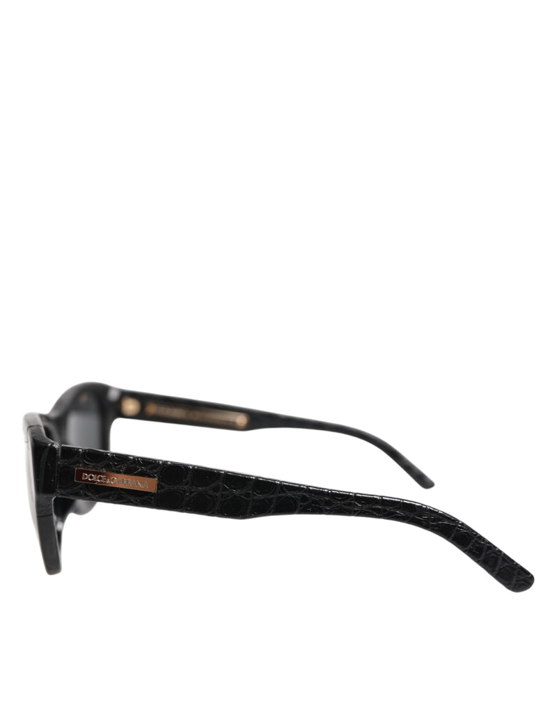 Lunettes de soleil Dolce & Gabbana DG4177 en cuir noir