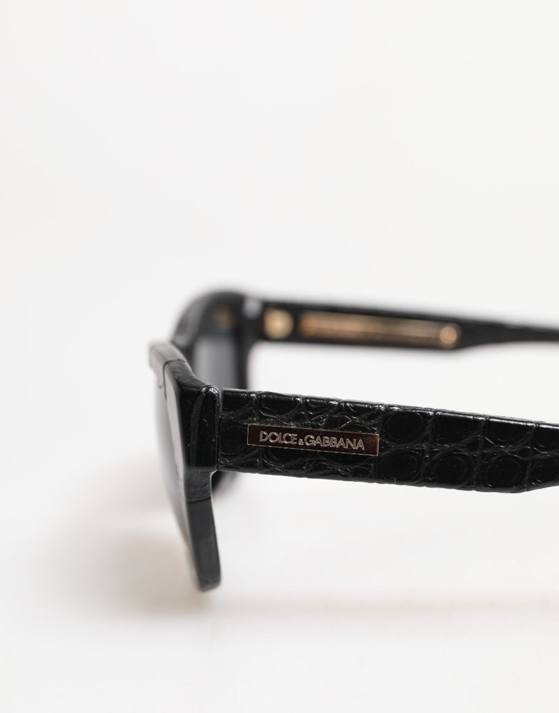 Lunettes de soleil Dolce & Gabbana DG4177 en cuir noir