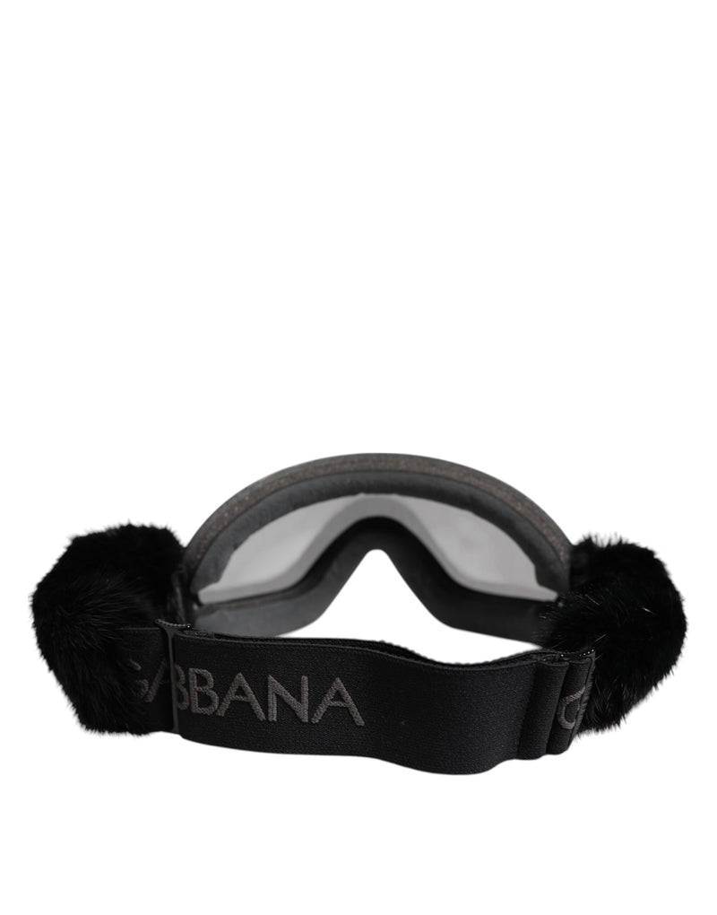 Dolce & Gabbana BI0759 Black Lace Mirrored Ski Goggles