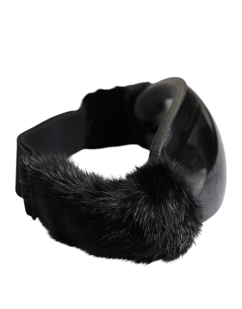 Dolce & Gabbana BI0759 Black Lace Mirrored Ski Goggles