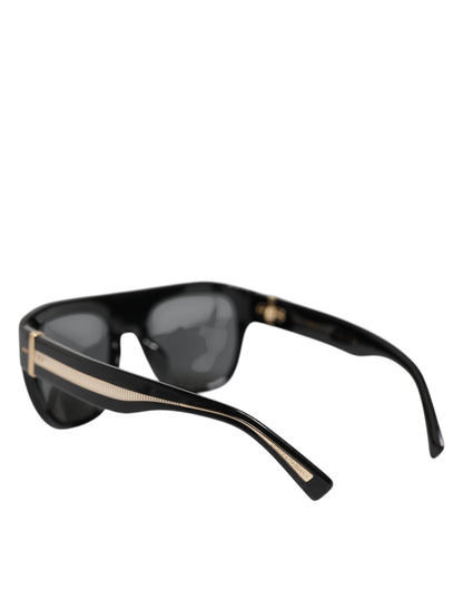 Dolce & Gabbana Zwart Vierkant Acetaat Montuur DG4398-F Eyewear Zonnebril