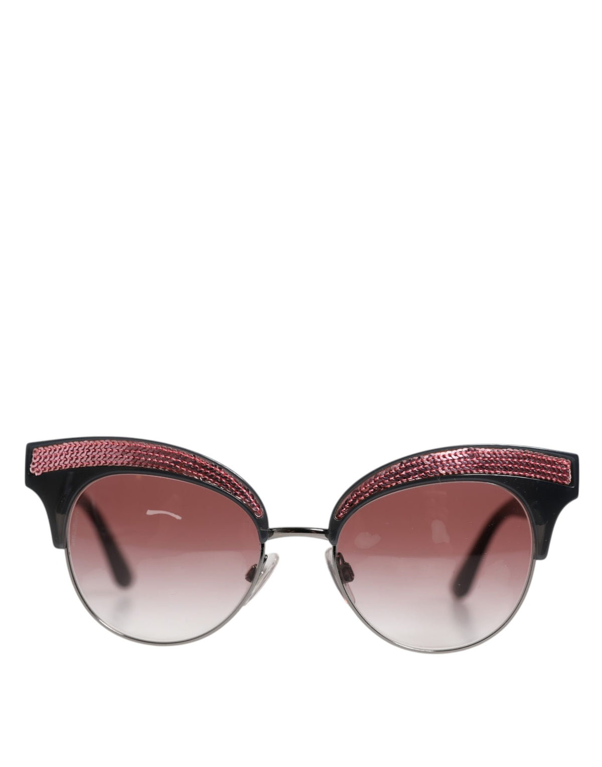 Dolce & Gabbana DG6109 Lunettes de soleil Cat Eye Noir Rose Miroité