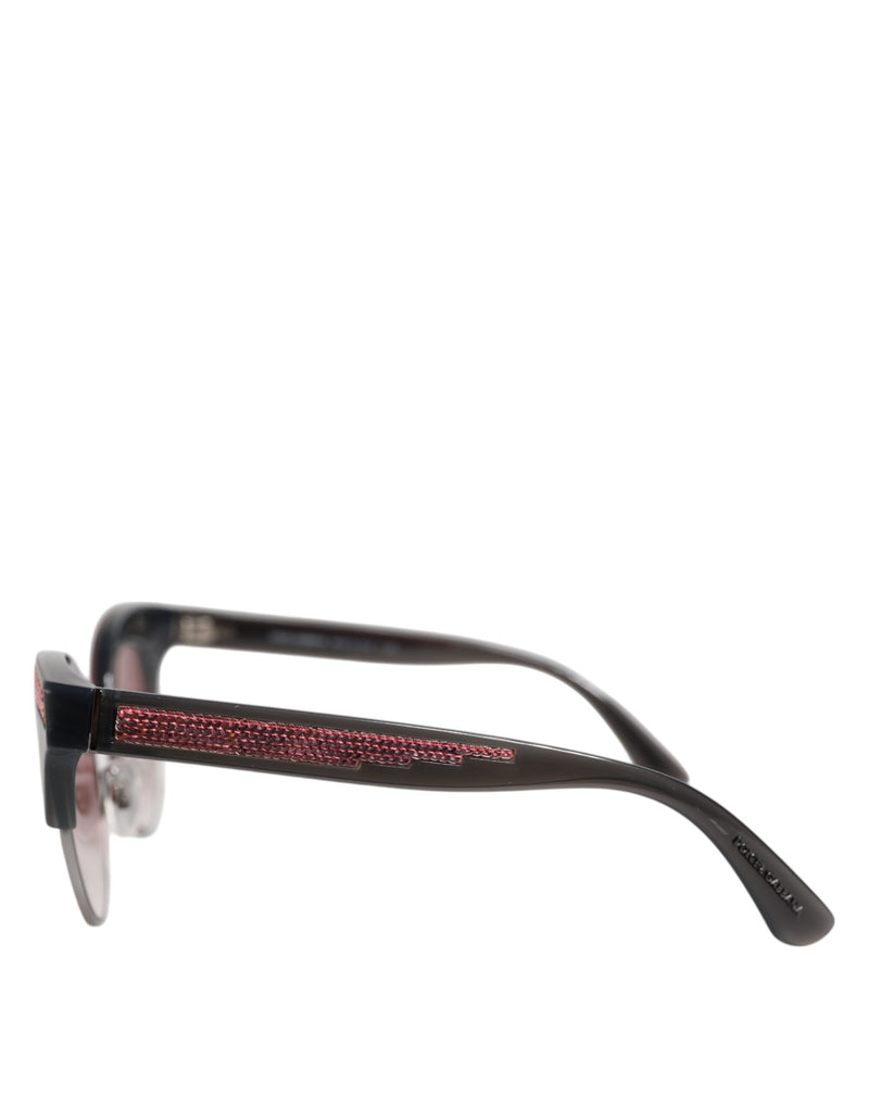 Dolce & Gabbana DG6109 Lunettes de soleil Cat Eye Noir Rose Miroité