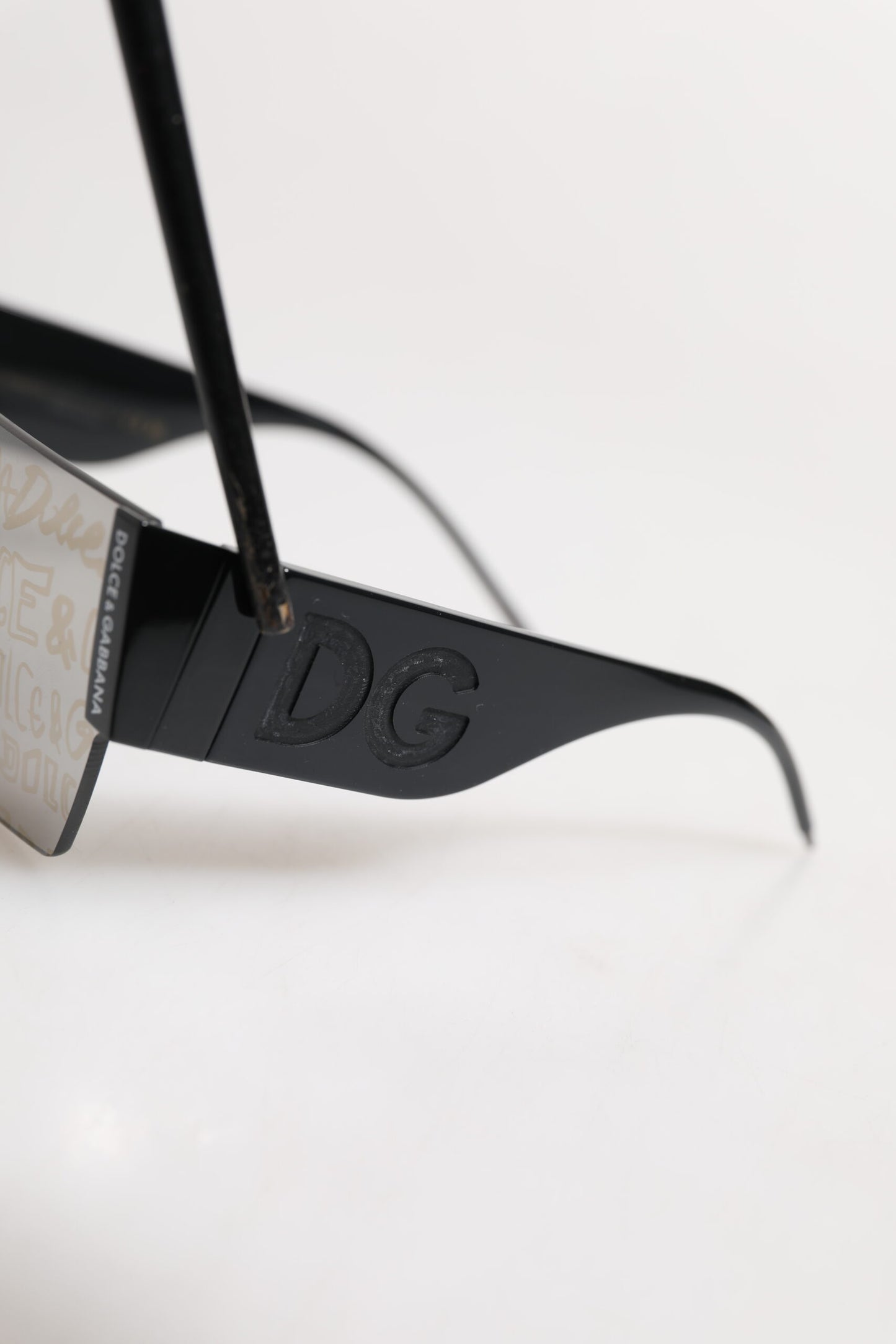 Dolce & Gabbana Black Metal Frame DNA Graffiti DG2233 Eyewear Zonnebril
