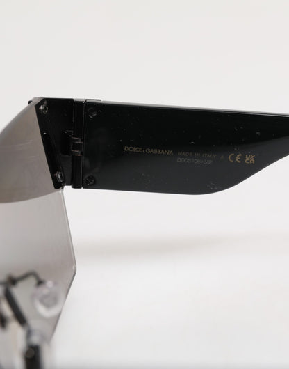 Dolce & Gabbana Black Metal Frame DNA Graffiti DG2233 Eyewear Zonnebril