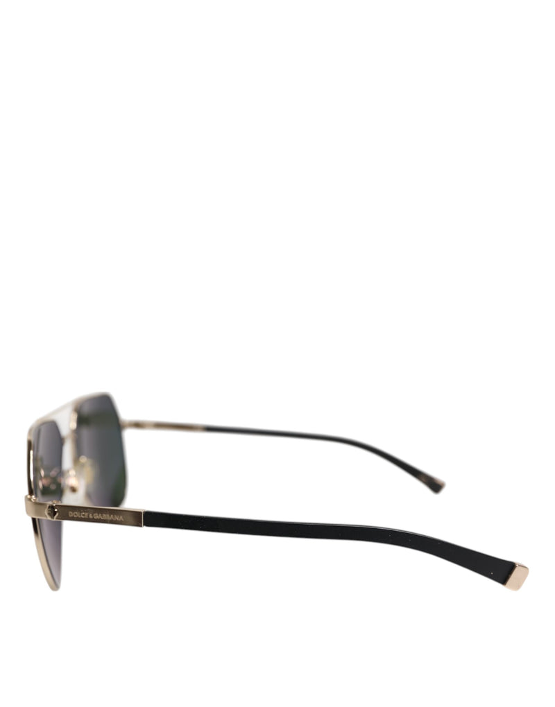 Lunettes de soleil Dolce & Gabbana DG2133K en or 18K noir
