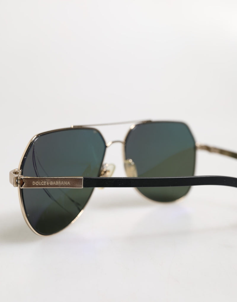 Lunettes de soleil Dolce & Gabbana DG2133K en or 18K noir