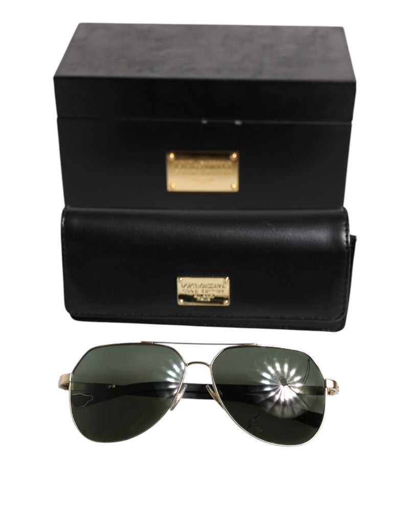 Lunettes de soleil Dolce & Gabbana DG2133K en or 18K noir