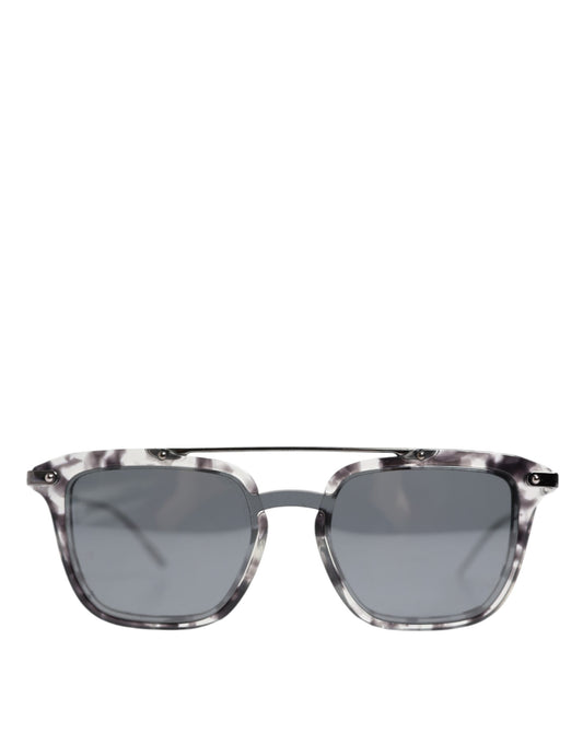 Lunettes de soleil carrées Dolce &amp; Gabbana en acétate gris havane DG4327