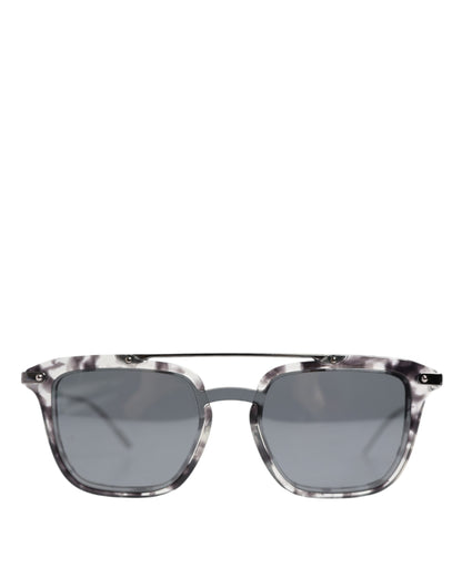 Lunettes de soleil carrées Dolce &amp; Gabbana en acétate gris havane DG4327