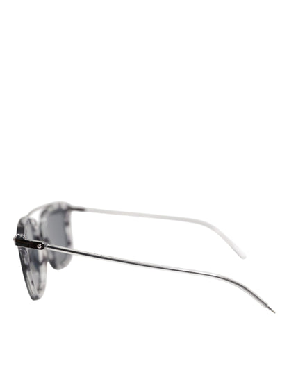 Lunettes de soleil carrées Dolce &amp; Gabbana en acétate gris havane DG4327