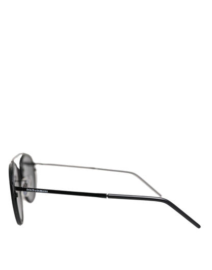 Dolce & Gabbana Zwart Metalen Frame Ronde DG2276 Eyewear Shades Zonnebril