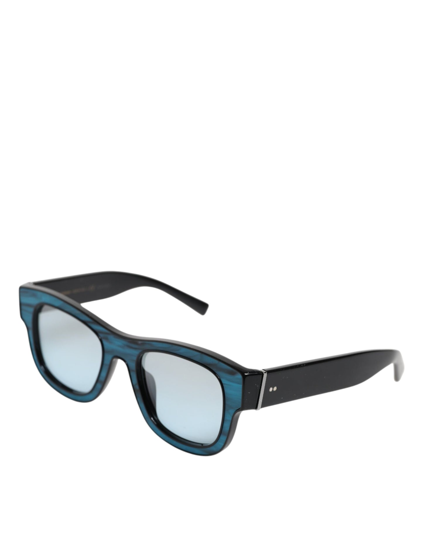 Dolce & Gabbana Blauw Zwart Gemarmerd Metaal DG2215K Eyewear Zonnebril