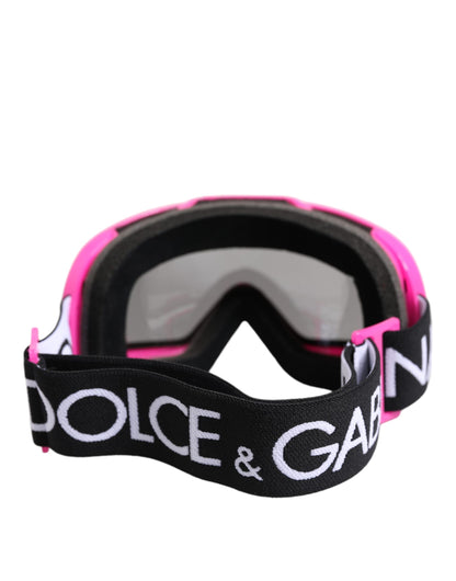 Dolce & Gabbana Fuchsia Pink Logo Skibril DG6182 Masker Zonnebril