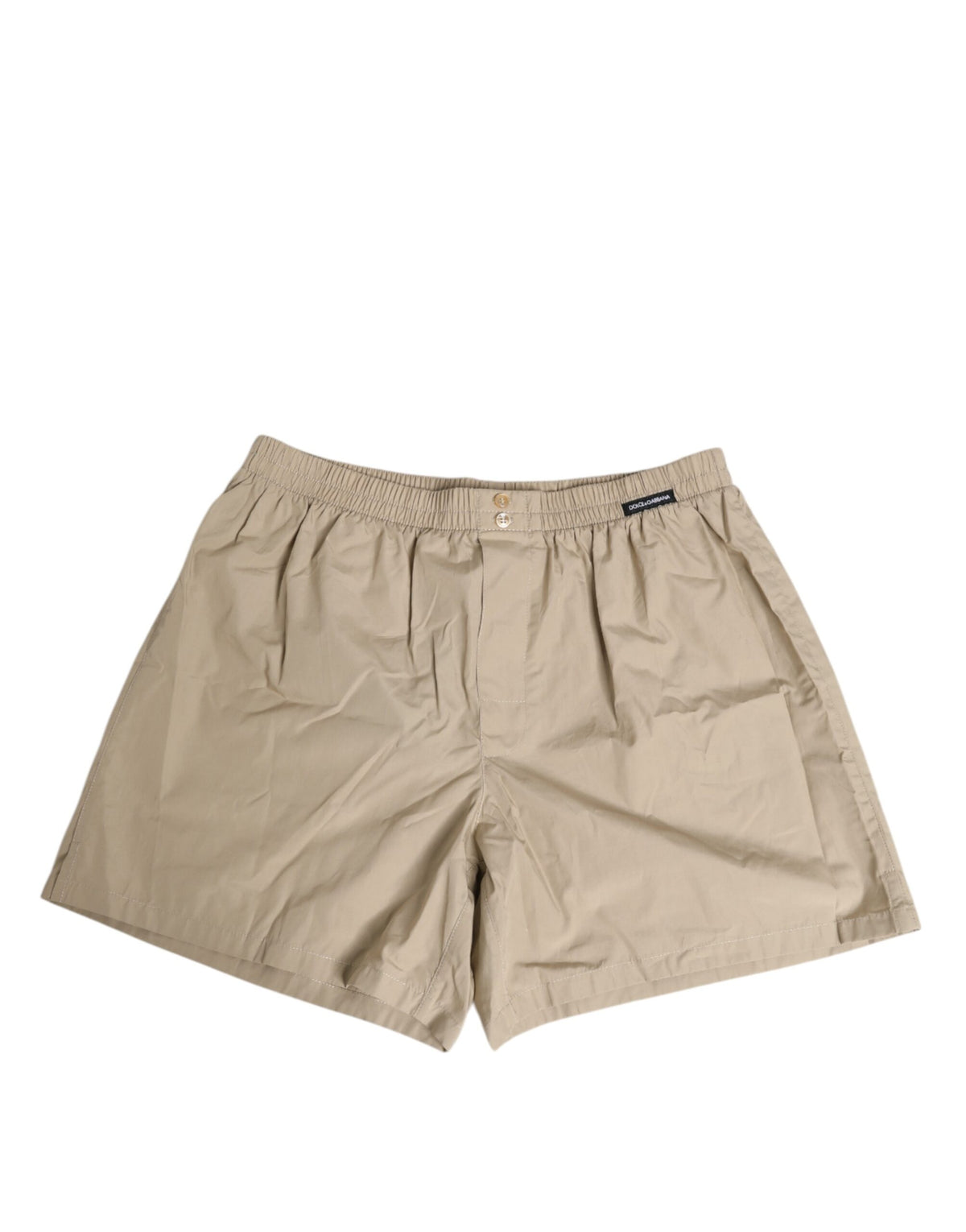 Dolce & Gabbana Boxer Shorts Beiges en Coton pour Hommes