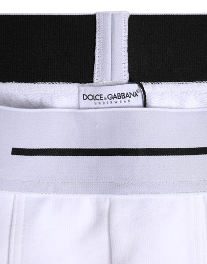 Dolce & Gabbana White Cotton Stretch Regular Boxer Underwear