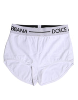 Dolce & Gabbana White Nylon Logo Waistband Boxer Briefs
