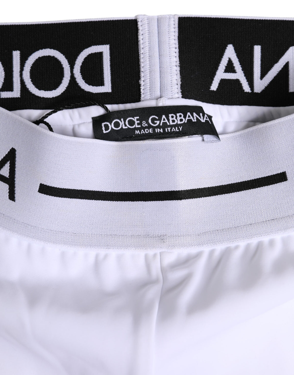Dolce & Gabbana White Nylon Logo Waistband Boxer Briefs