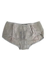Dolce & Gabbana Gray Cotton Floral Lace High Waist Panty