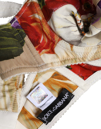 Dolce & Gabbana Beige bloemenpatroon Balconcino bh met beugel