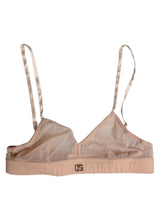 Dolce & Gabbana Soutien-gorge sans armatures en nylon rose poudré