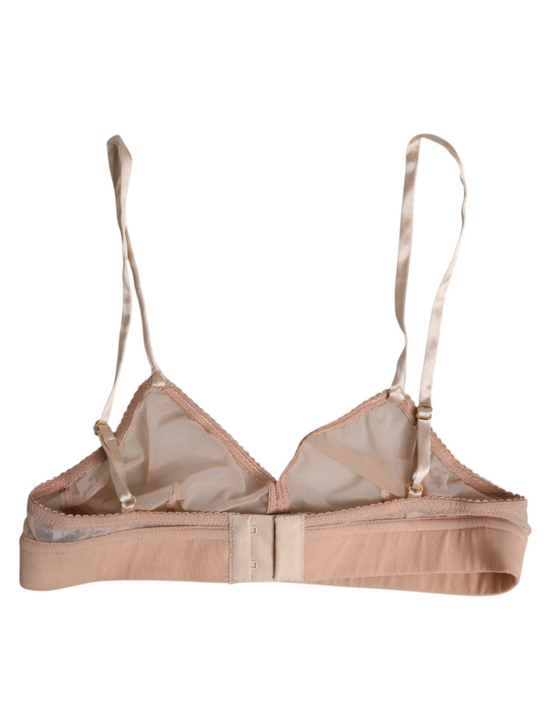 Dolce & Gabbana Soutien-gorge sans armatures en nylon rose poudré