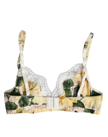 Soutien-gorge sans armatures Dolce & Gabbana, imprimé floral multicolore.