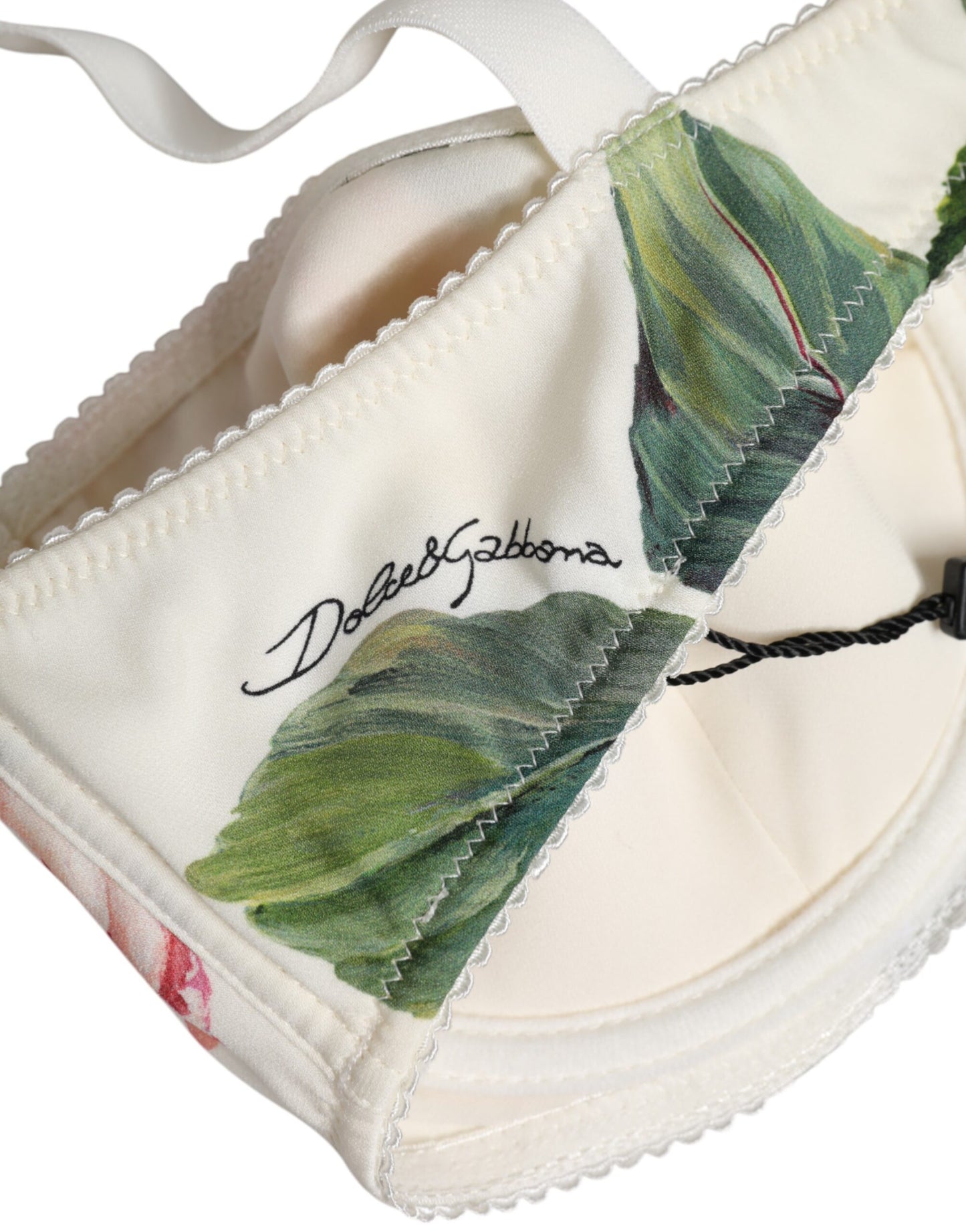 Soutien-gorge balconnet à armatures en dentelle blanche Dolce & Gabbana