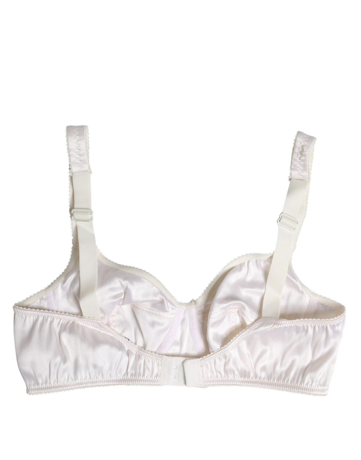 Dolce & Gabbana White Silk Balconette Non Wire Bra