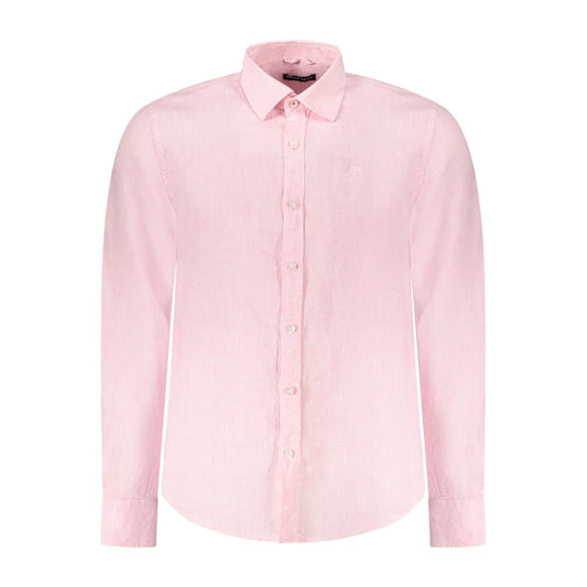 North Sails Pink Linen Shirt - Stylish Long Sleeve Design
