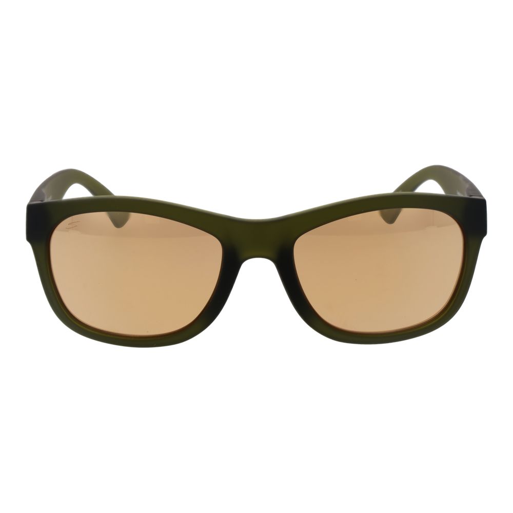 Lunettes de soleil unisexes vertes Serengeti avec verres miroités