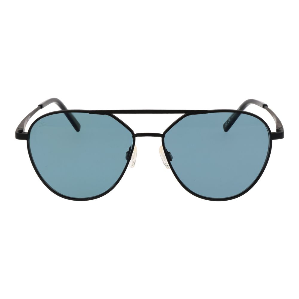 Lunettes de soleil aviateur unisexes Serengeti noires avec verres bleus