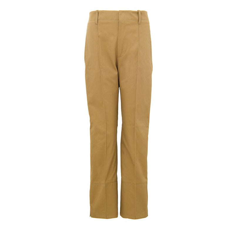 Bottega Veneta Beige Cotton Pant - Elegant High Waist Trousers