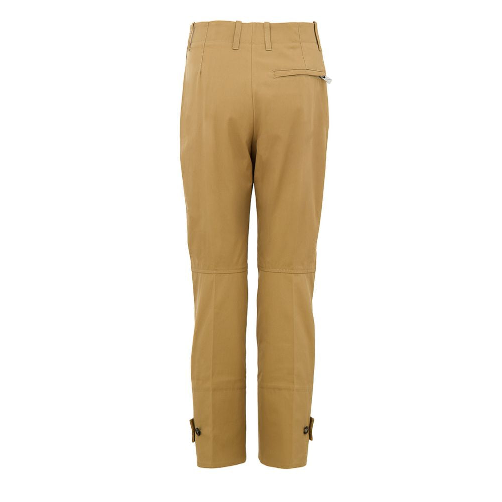 Bottega Veneta Beige Cotton Pant - Elegant High Waist Trousers