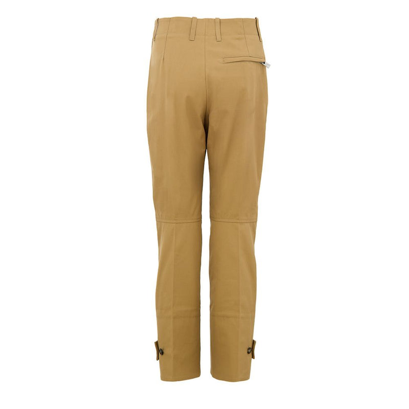 Bottega Veneta Beige Cotton Pant - Elegant High Waist Trousers
